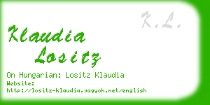 klaudia lositz business card